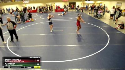 125 lbs Cons. Round 2 - Tatum Hachaba, Maple Grove Wrestling Club vs Aj Hansen, Flat Earth Wrestling Club