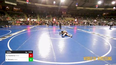 100 lbs Quarterfinal - Bentley Hawkins, Massa's Maniacs vs Samuel Brown, Hawk