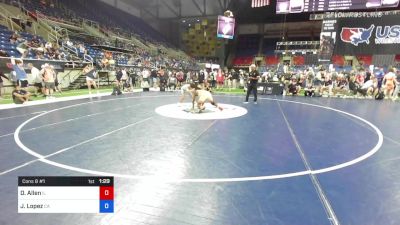 132 lbs Cons 8 #1 - Donavon Allen, Illinois vs Jeff Lopez, California