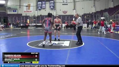 160 lbs Quarterfinal - Bradley Wolfe, Milton Area Hs vs Marrion Nelson, Lake Highland Prep School