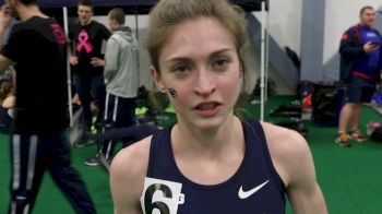 Tessa Barrett after breaking the Penn State 3k school record