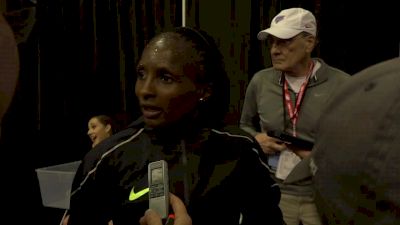 Olympic silver medalist Helen Obiri after winning the 3K