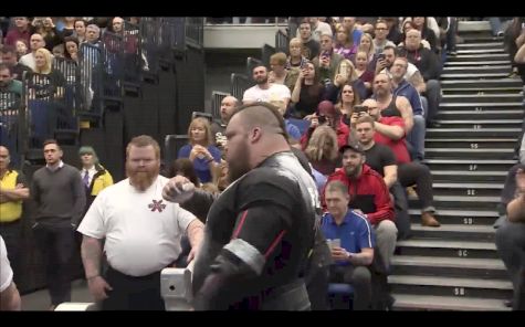 Eddie Hall vs Loz Shahlaei at Britain's Strongest Man - Shield Carry