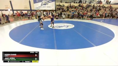 133 lbs Cons. Round 4 - Aiden Evans, Loras vs Jake Mora, Elmhurst College