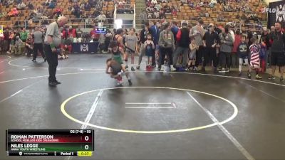 53 lbs Semifinal - Niles Legge, Anna Youth Wrestling vs Roman Patterson, School Moeller Kids Crusaders