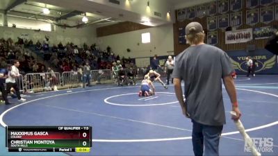 113 lbs Cons. Round 4 - Maxximus Gasca, Colony vs Christian Montoya, South Hills