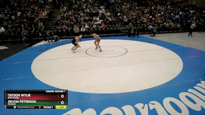 150 lbs Champ. Round 1 - Tayson Wylie, Box Elder vs Devon Peterson, Kearns