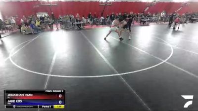 126 lbs Cons. Round 3 - Jonathan Ryan, IA vs Jake Kos, MN