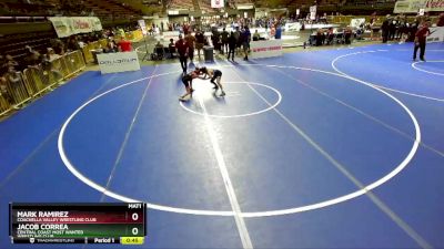 83 lbs 3rd Place Match - Mark Ramirez, Coachella Valley Wrestling Club vs Jacob Correa, Central Coast Most Wanted Wrestling Club