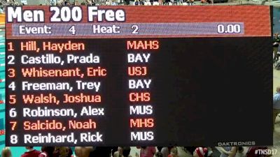 Trey Freeman 1:34.92 200 Freestyle