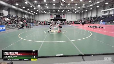 172 lbs Round 3 (3 Team) - Iain O`Donnell, Niagara Wheatfield Sr HS vs Andrew Filip, Minisink Valley