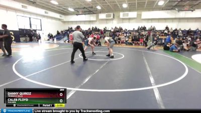 285 lbs Champ. Round 1 - Caleb Floyd, Yucaipa vs Danny Quiroz, Trabuco Hills