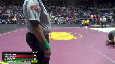 188 lbs Quarterfinal - Cayden Smith, Junior Cyclones WC vs Clyde Nott, Sycamore WC