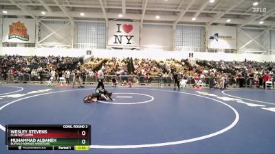 75 lbs Cons. Round 3 - Muhammad Albaneh, Buffalo Nomads Wrestling vs Wesley Stevens, Club Not Listed