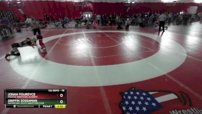 78 lbs Cons. Round 2 - Griffin Sossaman, Waterford Youth Wrestling Club vs Jonah Fourdyce, Pack732 Wrestling Academy