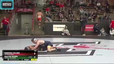 125 lbs Semifinal - Dawson Collins, Colorado Mesa vs Paxton Rosen, Central Oklahoma