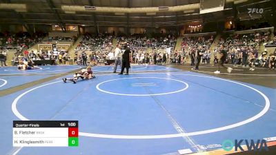 61 lbs Quarterfinal - Bradley Fletcher, Broken Arrow Wrestling Club vs Heston Klinglesmith, Perry Wrestling Academy