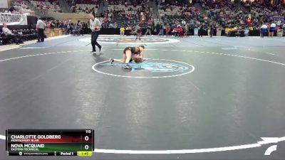 115 lbs Round 1 - Nova McQuaid, Eastern Technical vs Charlotte Goldberg, Montgomery Blair