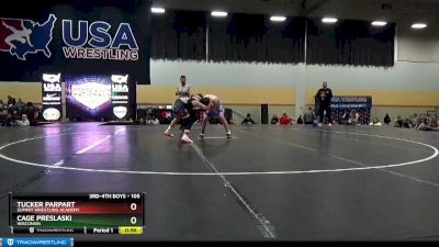 105 lbs Semifinal - Cage Preslaski, Wisconsin vs Tucker Parpart, Summit Wrestling Academy