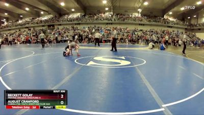 70 lbs Champ. Round 1 - August Crawford, Carrollton Youth Wrestling Club-AAA vs Beckett Golay, Proving Grounds Wrestling-A 