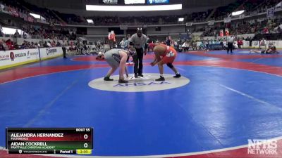 1A-4A 285 Champ. Round 1 - Aidan Cockrell, Prattville Christian Academy vs Alejandra Hernandez, Fultondale