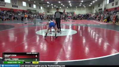 85 lbs Champ. Round 1 - Daniel Corbin, LAW - Lacrosse Area Wrestlers vs Grant Cook, ROCORI