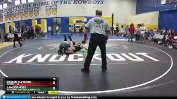 182 lbs Semis & Wb (16 Team) - Landen Moss, Roundtree Wrestling Academy vs Zaelyn Fletcher, Camden 1