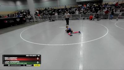 56 lbs Quarterfinal - Keo Andrist, ReZults Wrestling vs Liam Howarth, Combat Athletics Wrestling Club