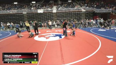 53 lbs Round 3 - Camille Thompson, Pinedale Pummelers vs Mollie Thompson, Riverton USA Wrestling