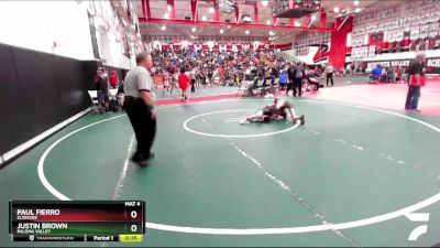 120 lbs 7th Place Match - Paul Fierro, Elsinore vs Justin Brown, Paloma Valley