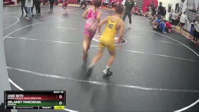 72/82 Round 2 - Jase Seto, Harris County Youth Wrestling vs Delainey Marchman, Geogira