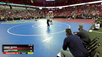 D1-175 lbs Champ. Round 1 - Dawson Clymer, Hudson vs Johnny Botsch, Brookfield East