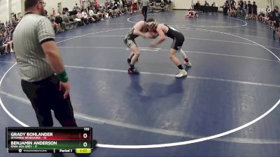 110 lbs Round 1 (6 Team) - Benjamin Anderson, Iowa USA Grey vs Grady Bohlander, Wyoming Renegades