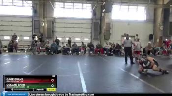 88 lbs Round 3 (8 Team) - Gage Evans, Mat Assassins vs Deklan Barr, Railroad City Riders