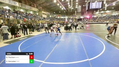 125 lbs Consi Of 8 #1 - Bryson Paulson, Sargent Wrestling vs Kyan Gonzalez, Fort Lupton