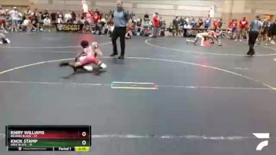 75 lbs Quarterfinals (8 Team) - Khiry Williams, Belding Black vs Knox Stamp, Ares Black