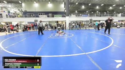 48 lbs Cons. Round 3 - Thomas Hanson, Heavy Hitting Hammers vs Rex Rosier, Shenandoah Valley Wrestling Cl