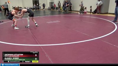 95 lbs Cons. Round 3 - Jackman Littleton, Skulls And Crossbones vs Russell Goree, Alexander City Youth Wrestling