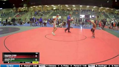 154 lbs Round 3 (4 Team) - David Rice, Rainier vs Mason Core, North Valley