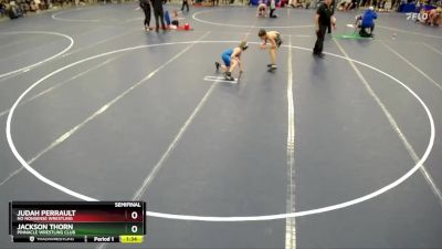 106 lbs Semifinal - Jackson Thorn, Pinnacle Wrestling Club vs Judah Perrault, No Nonsense Wrestling