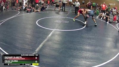 122 lbs Quarterfinal - Zachary Klarcyk, KLAWS (Kids Love Amateur Wrest vs Micah Viloria, UNATTACHED