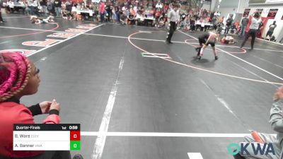 61 lbs Quarterfinal - Briar Ware, Cleveland Take Down Club vs Anterryo Banner, HURRICANE WRESTLING ACADEMY