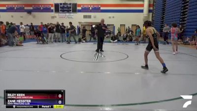 92 lbs 1st Place Match - Zane Messiter, NOVA Wrestling Club vs Riley Keen, Machine Shed Wrestling