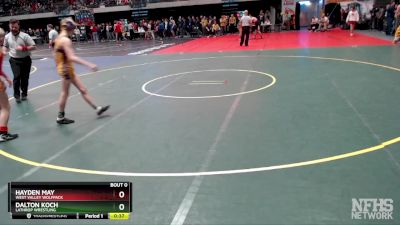 103 lbs Cons. Semi - Hayden May, West Valley Wolfpack vs Dalton Koch, Lathrop Wrestling