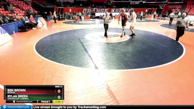 3A 190 lbs Cons. Round 2 - Ben Brown, Batavia vs Rylan Breen, Chicago (Mt. Carmel)