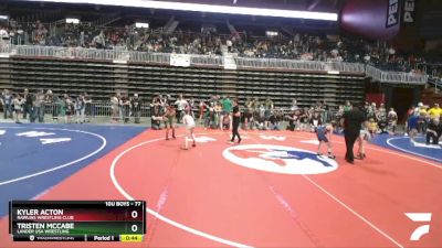 77 lbs Cons. Round 4 - Kyler Acton, Rawlins Wrestling Club vs Tristen McCabe, Lander USA Wrestling