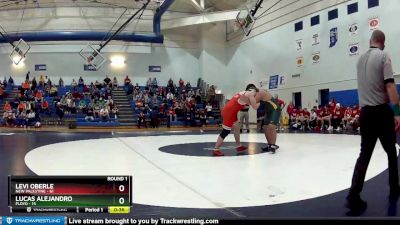 275 lbs Round 1 (4 Team) - Levi Oberle, New Palestine vs Lucas Alejandro, Floyd