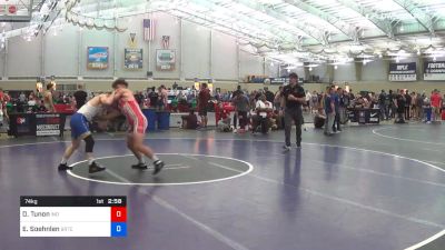 74 kg Consi Of 32 #2 - Davey Tunon, Indiana vs Emil Soehnlen, Boilermaker RTC