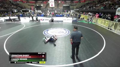 63 lbs Champ. Round 3 - Johnathan Bandy, San Clemente Youth Wrestling vs Cannon Renner, California