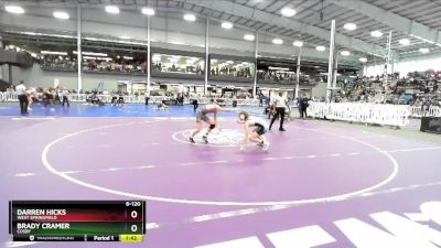 6-120 lbs Quarterfinal - Brady Cramer, Cosby vs Darren Hicks, West Springfield